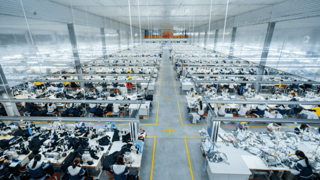 Aerial view of Song Hong factory in Vietnam