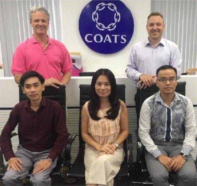 Coats Digital team in Coats offices in Vietnam